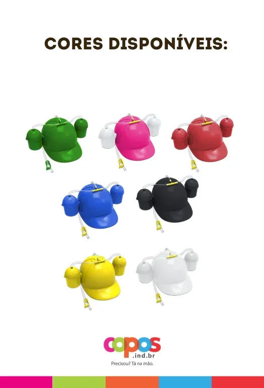 Capacete com Copos Laterais Capacete com Copos Laterais